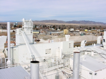 Stacks at a mineral processing facility